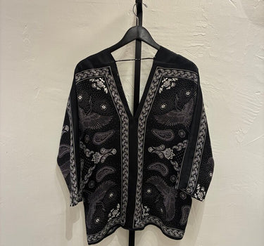Sandro Paris Black Printed Blouse