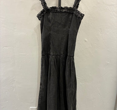 Ganni Black Denim Dress