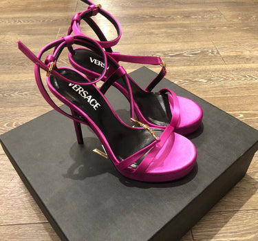 Versace Pink Strappy High Heels