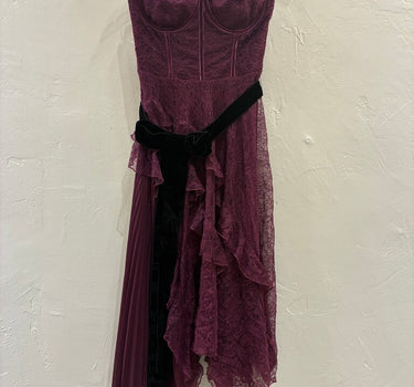 Alice + Olivia Bree Bustier Lace Asymmetrical Dress