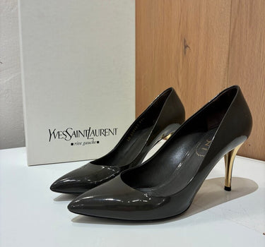 Yves Saint Laurent Black Patent Leather Heels