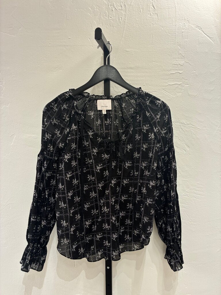 Cinq a Sept Floral Black Blouse