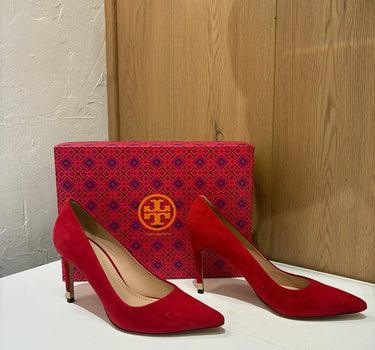 Tory Burch Red Suede High Heels