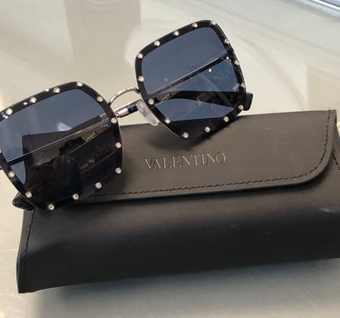 Valentino Sunglasses with Studded Frame