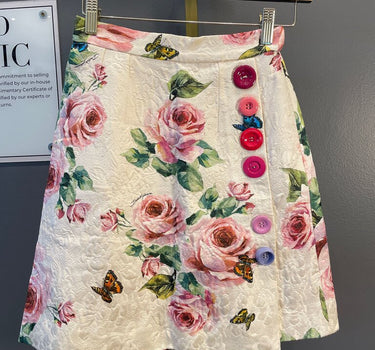 Dolce & Gabbana Floral button Skirt