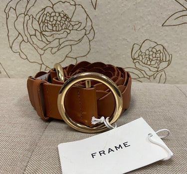 FRAME Brown O Ring Double Wrap Belt