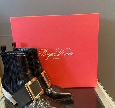 Roger Vivier Black Ankle Boots Sz 36