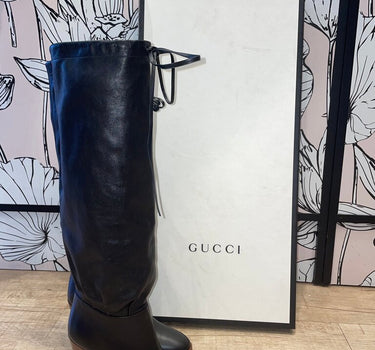 Gucci Black Knee-High Boots 37