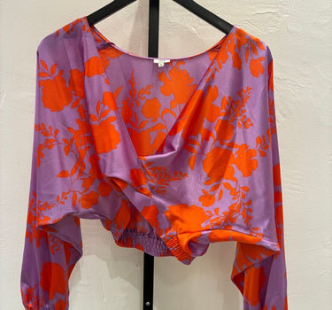 Vibrant Floral Print Cropped Top