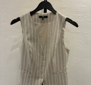 7 of all Mankind Striped Sleeveless Button up vest
