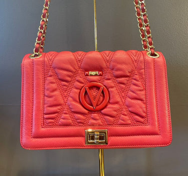 Valentino Red Quilted Leather Crossbody Bag