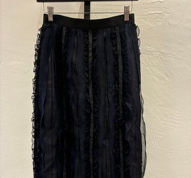 Dolce & Gabbana Navy Ruffled Skirt