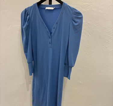 Jonathan Simkhai Blue Ribbed Midi Dress