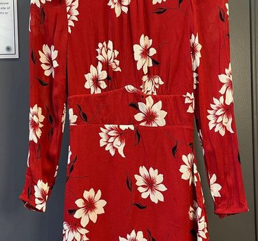 Reformation Red Floral Dress