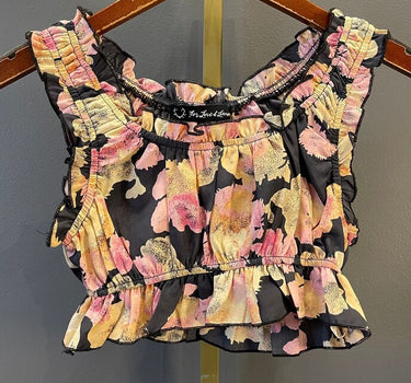 Floral Ruffle Crop Top