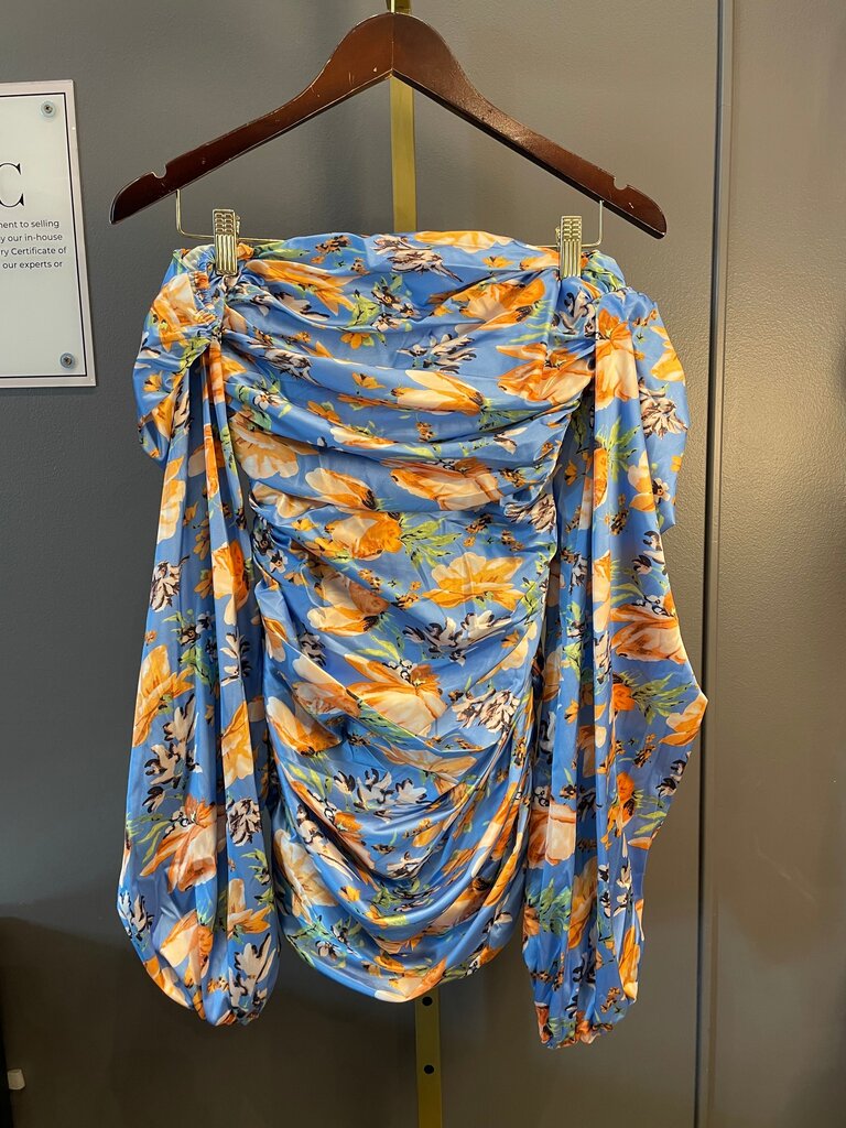 Floral Ruched Long Sleeve Top NWT