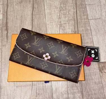 Louis Vuitton Monogram Wallet with Flower Charm