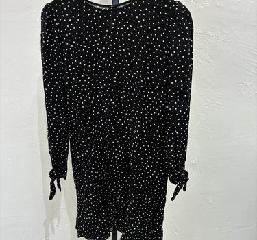 Reformation Black Polka Dot l/s dress