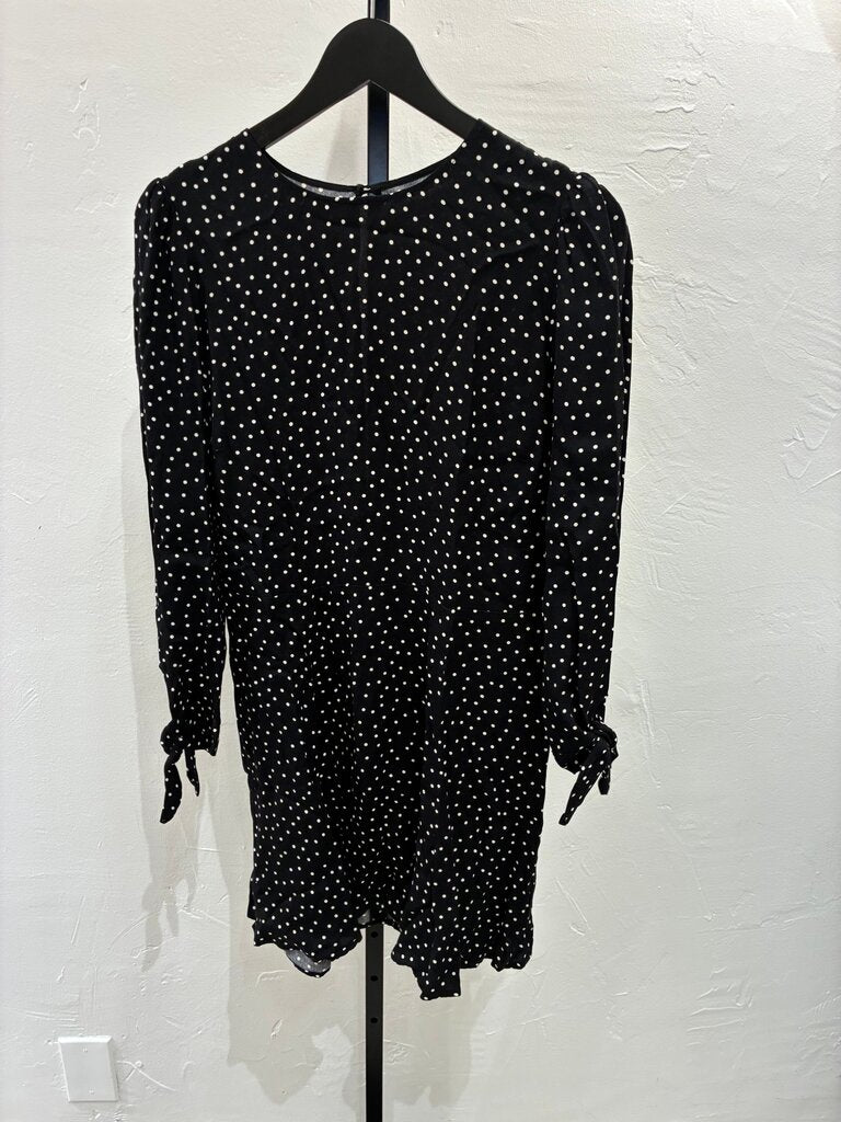 Reformation Black Polka Dot l/s dress