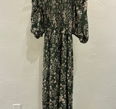 La Ligne Floral Green Maxi Dress