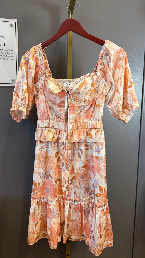 NWT Floral Print Puff Sleeve Dress