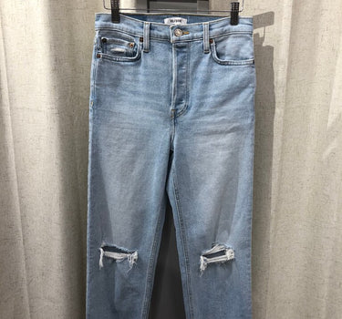 RE/DONE High Rise Straight Leg Jeans