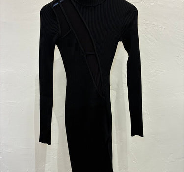 David Koma Ribbed Long Sleeve Dress