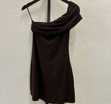 Princess Polly Brown One Shoulder Mini Dress