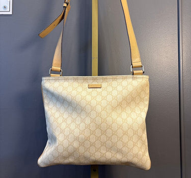 Gucci Beige Monogram Canvas Crossbody Bag