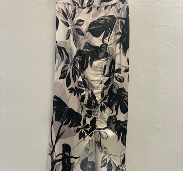 All Saints Printed Satin Midi Skirt Size 2