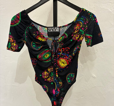 Versace Jeans Couture Logo Print bodysuit sz 6