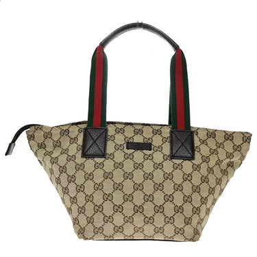 Gucci Web Zip Tote GG Canvas