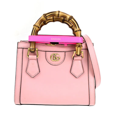 Gucci Diana NM Bamboo Handle Tote Leather