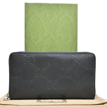 Gucci Signature Zip Around Wallet Guccissima Leather