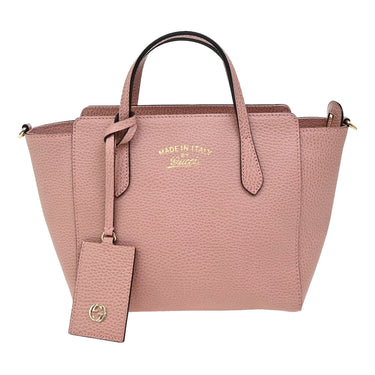 Gucci Swing Crossbody Bag Pebbled Leather