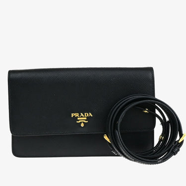 Prada Wallet on Strap Saffiano Leather
