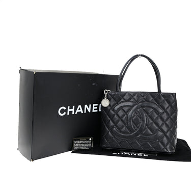 Chanel Medallion Tote Quilted Caviar