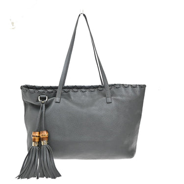 Gucci Bamboo Tassel Tote Leather