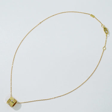 Gucci Icon Blooms Twirl Pendant Necklace 18K Yellow Gold and Diamond