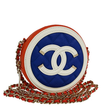 Chanel Filigree Round Coin Purse Quilted Caviar