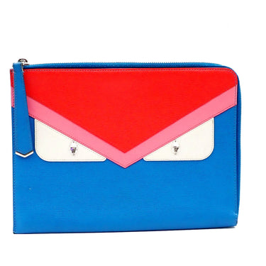 Fendi Monster Clutch Leather