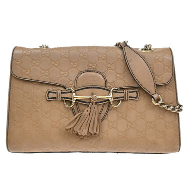 Gucci Emily Chain Flap Bag Guccissima Leather