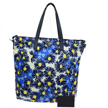 Prada Convertible Tote Printed Tessuto with Saffiano