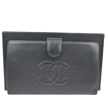 Chanel CC Bifold Wallet Quilted Caviar