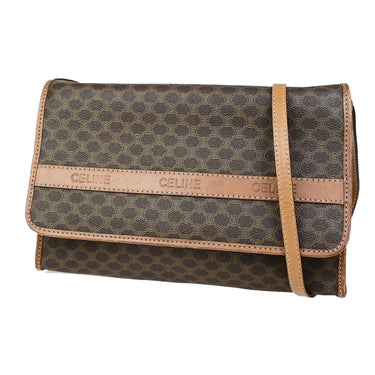 Celine Vintage Macadam Shoulder Bag Canvas