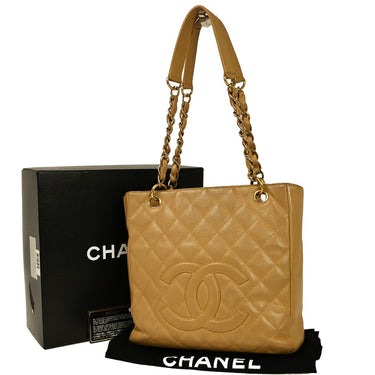 Chanel Petite Shopping Tote Quilted Caviar