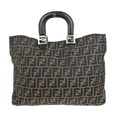 Fendi Vintage FF Handle Tote Zucca Canvas