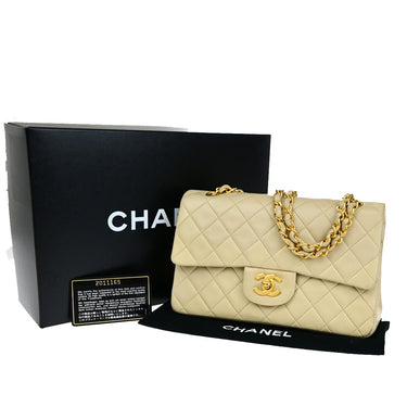 Chanel Vintage Classic Double Flap Bag Quilted Lambskin