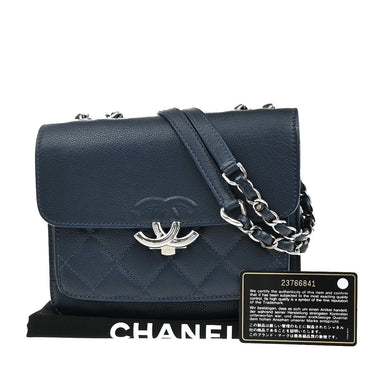 Chanel Filigree Flap Bag Calfskin Leather