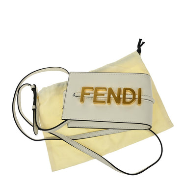 Fendi FENDI Logo Clutch Leather